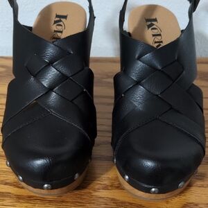 Kork-Ease Black Leather Women's Shoes